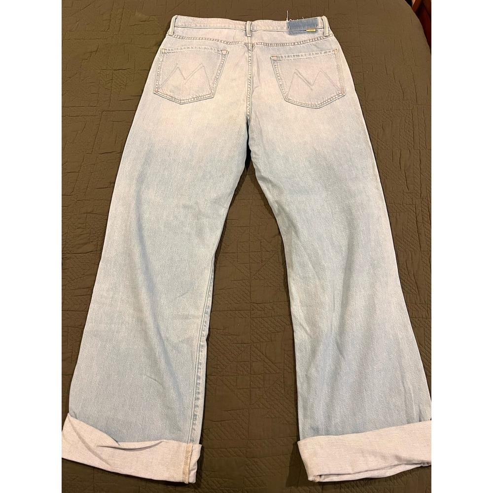 MOTHER Light Wash Distressed Boot Cut Jeans - Picture 6 of 13